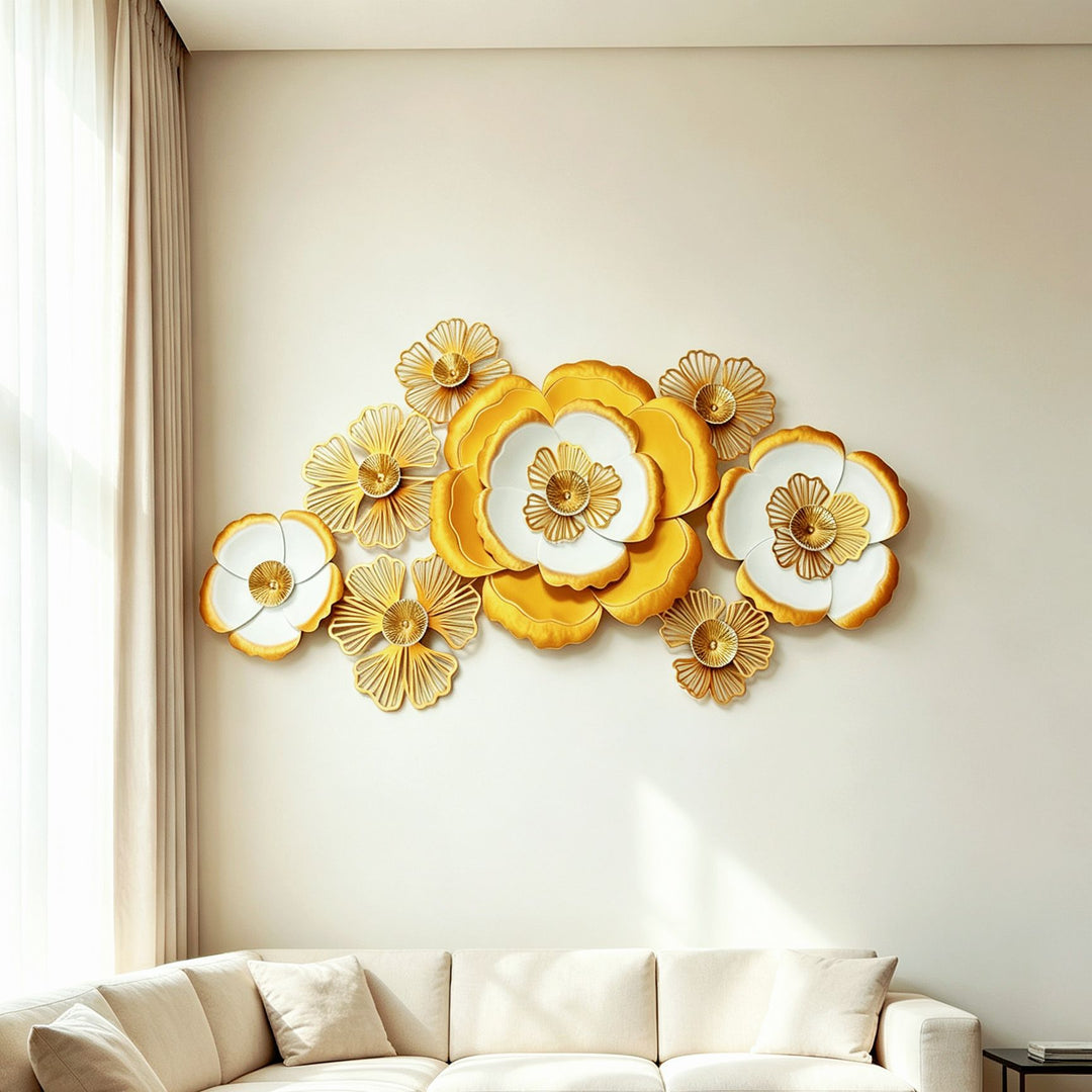 Decorative Metal Floral Wall Art Sculpture