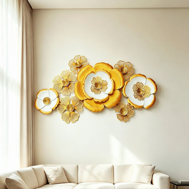 Decorative Metal Floral Wall Art Sculpture