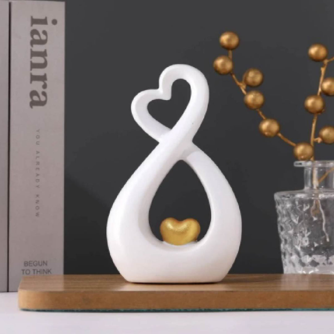 Infinity Heart-Shaped Sculpture