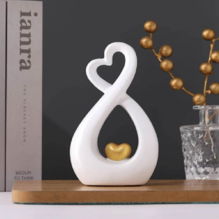 Infinity Heart-Shaped Sculpture