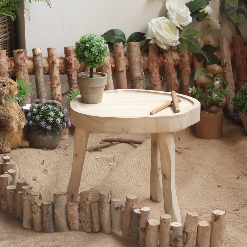 Modern wooden footstool