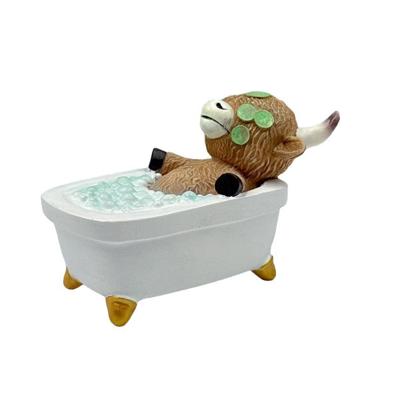 Duck figure in stylish relaxation bath