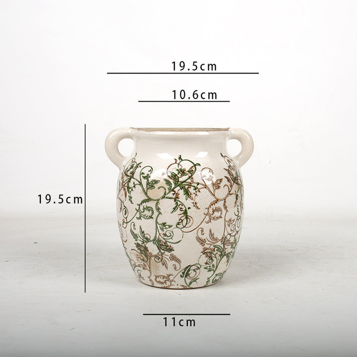 Flower decoration vessel with playful pattern