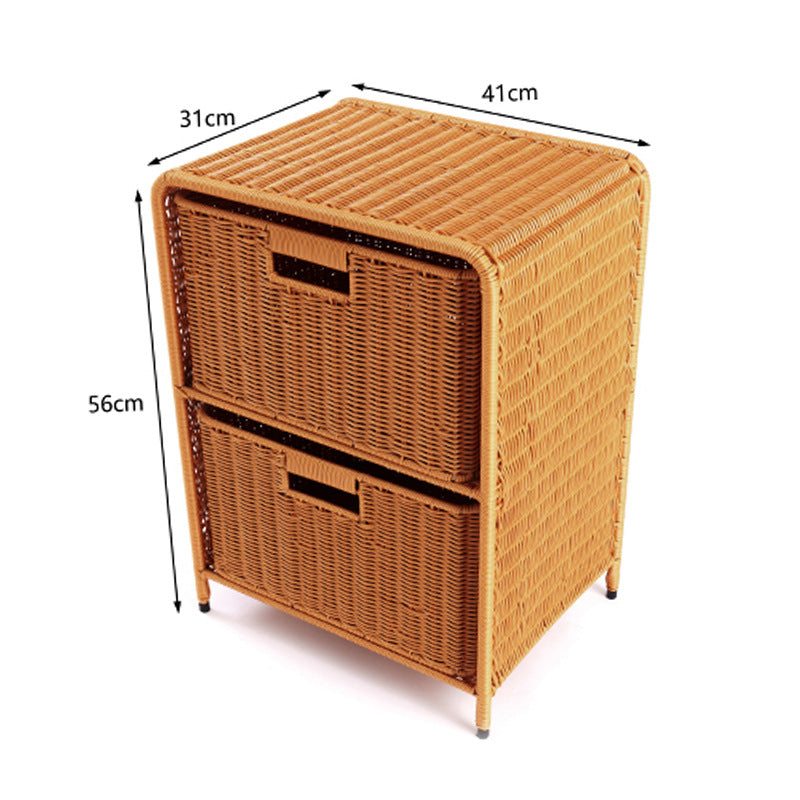Multi-Drawer Woven Storage Chest