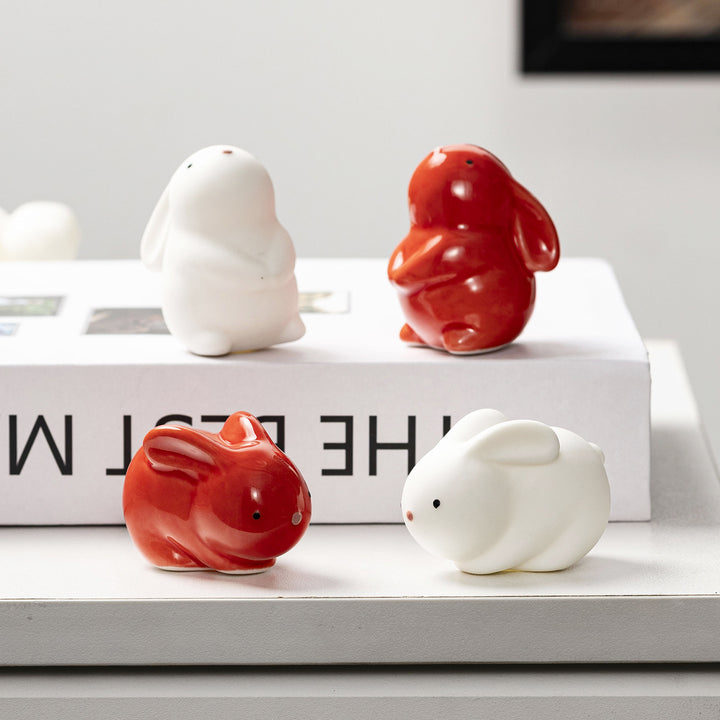 Decorative ceramic figure in bunny shape