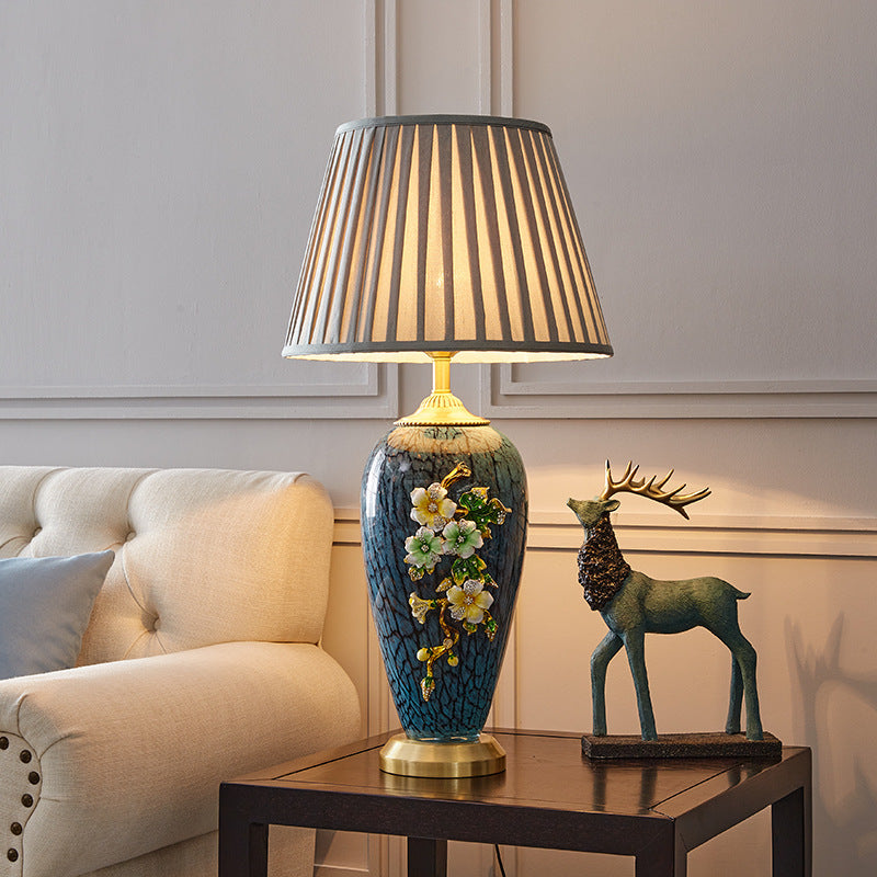 Ornate flower table lamp