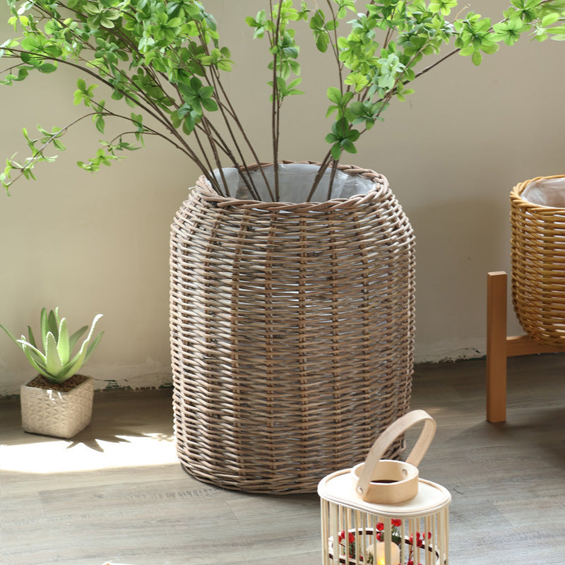 Rustic wicker basket