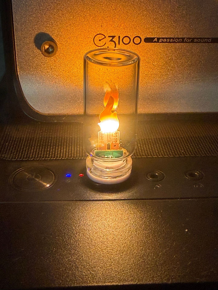 Realistic Flickering Flame LED Glass Tube Night Light