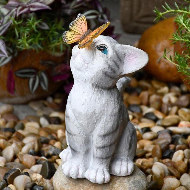 Solar-powered garden gnome sculpture with integrated LED fairy lights and turtle pot