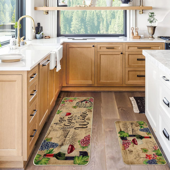 Wine-Themed Kitchen Runner Mat