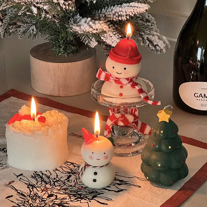 Decorative Snowman Candle