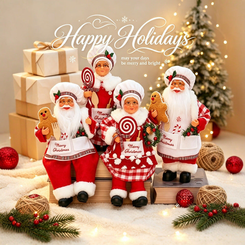 Nostalgic Santa Claus figure with gingerbread cookie mold