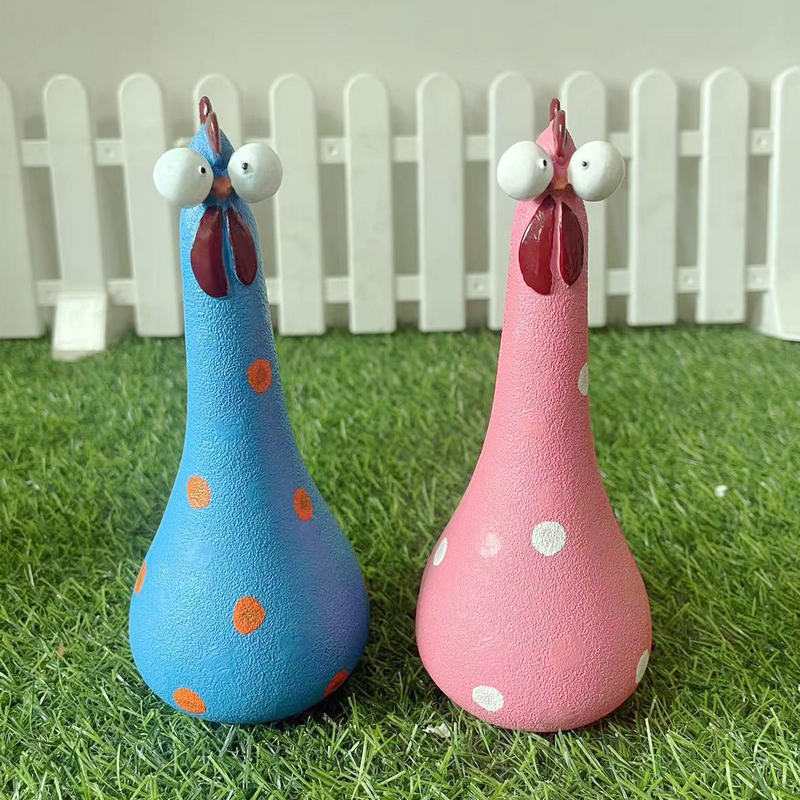 Playful Decorative Chicken Figurine