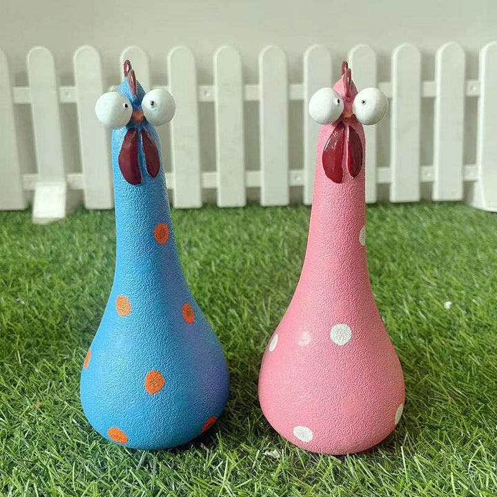 Playful Decorative Chicken Figurine