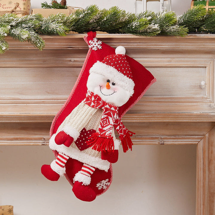 Festive Christmas stocking with nostalgic design