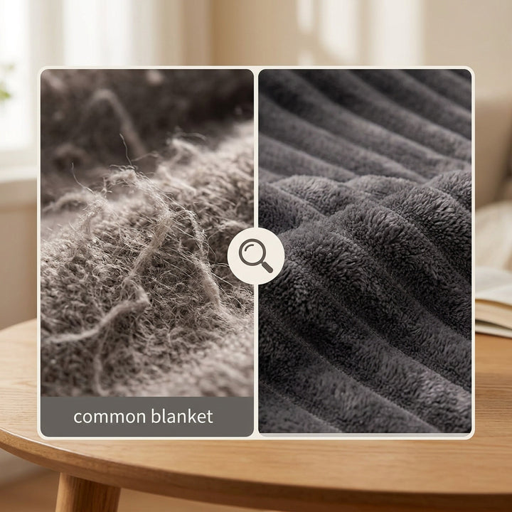 Luxurious Striped Fleece Throw