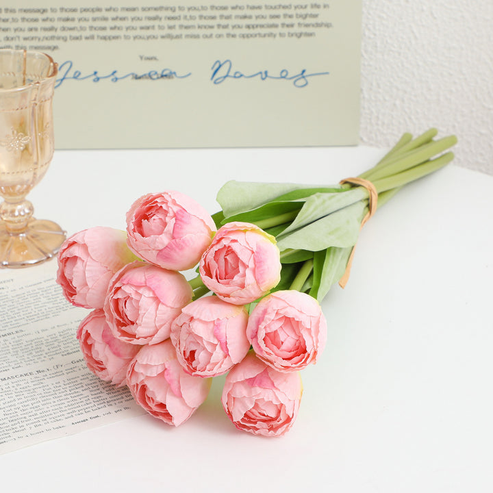 Artificial peony bouquet