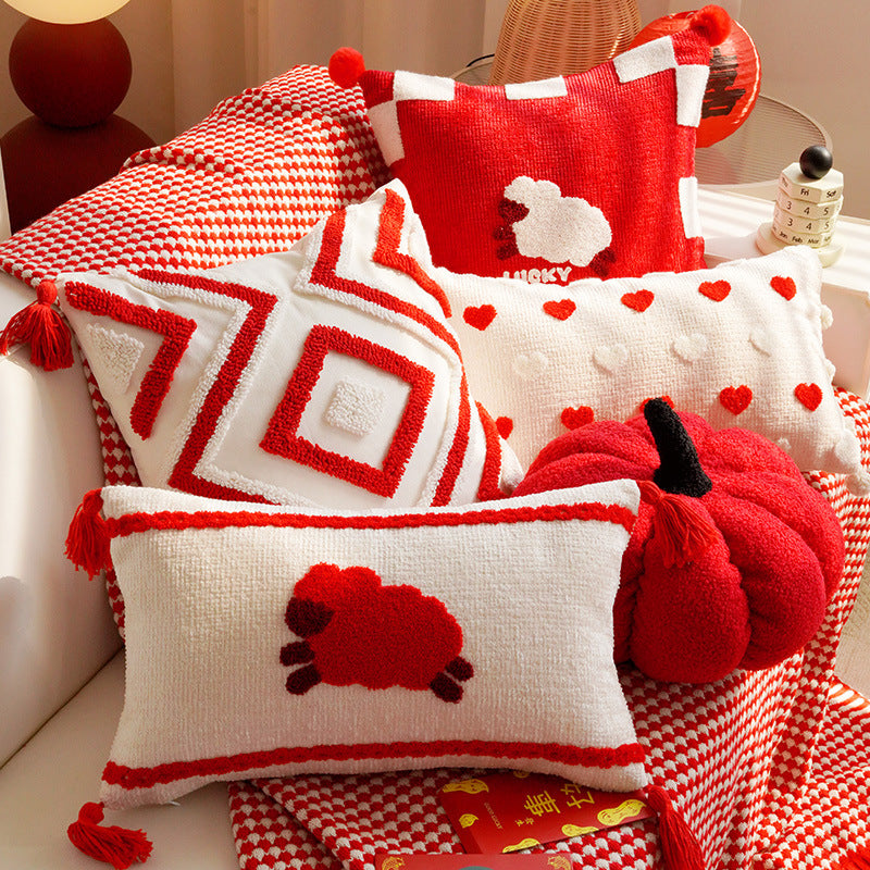Cozy Textured Throw Pillow