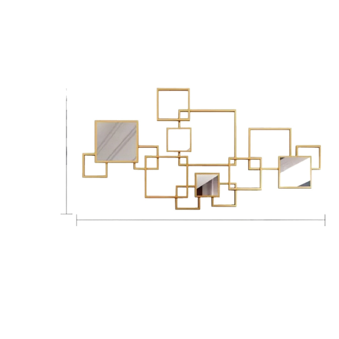 Abstract Geometric Wall Mirror Set