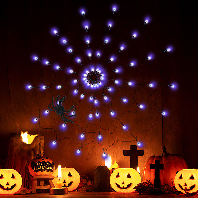 Spiderweb-Net LED wall accent with micro LED lamp array