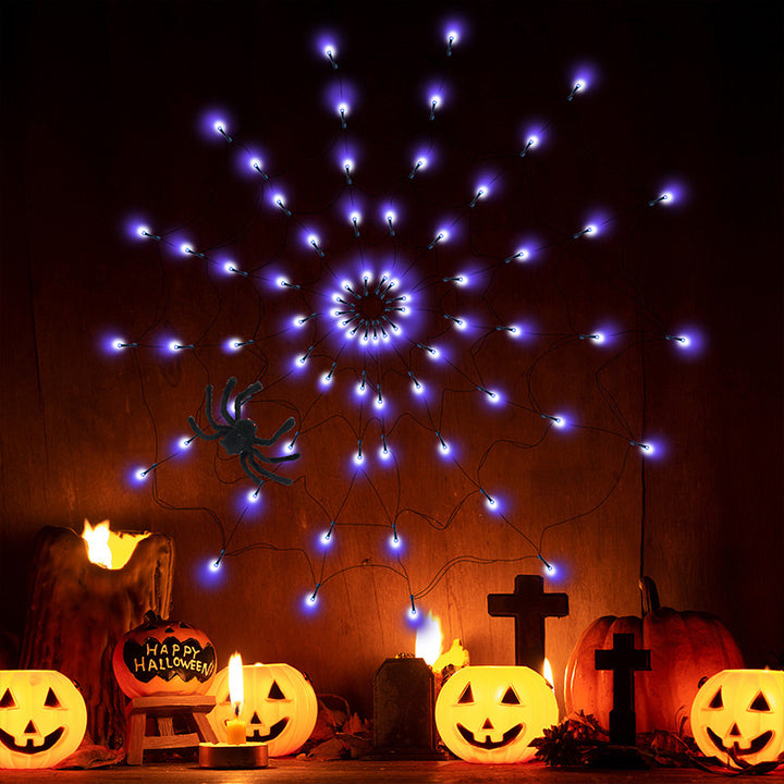 Spiderweb-Net LED wall accent with micro LED lamp array