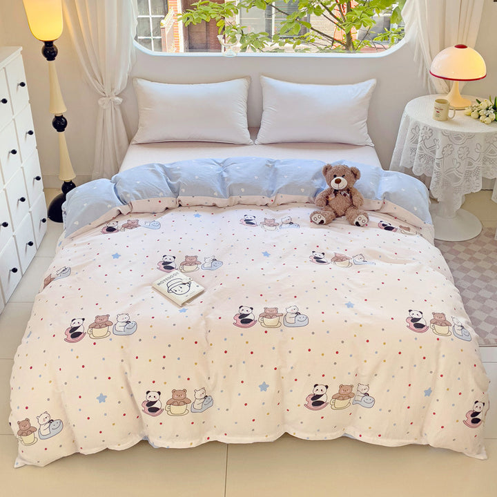 Playful Heart Pattern Duvet Cover Set