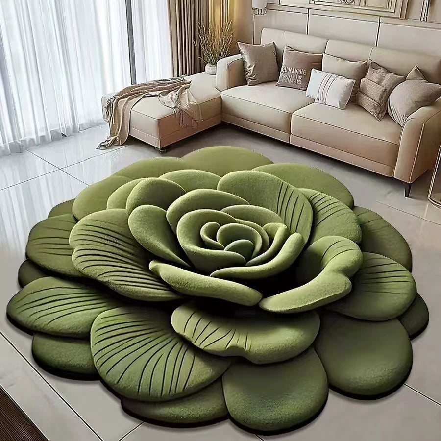 Floral Shaped Area Rug
