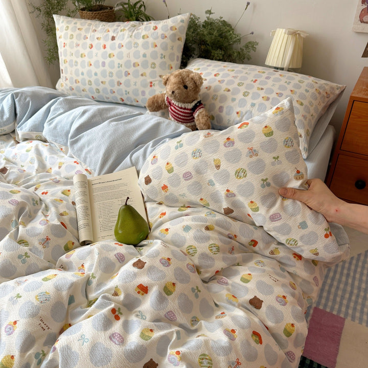 Playful Cartoon-Themed Bedding Set