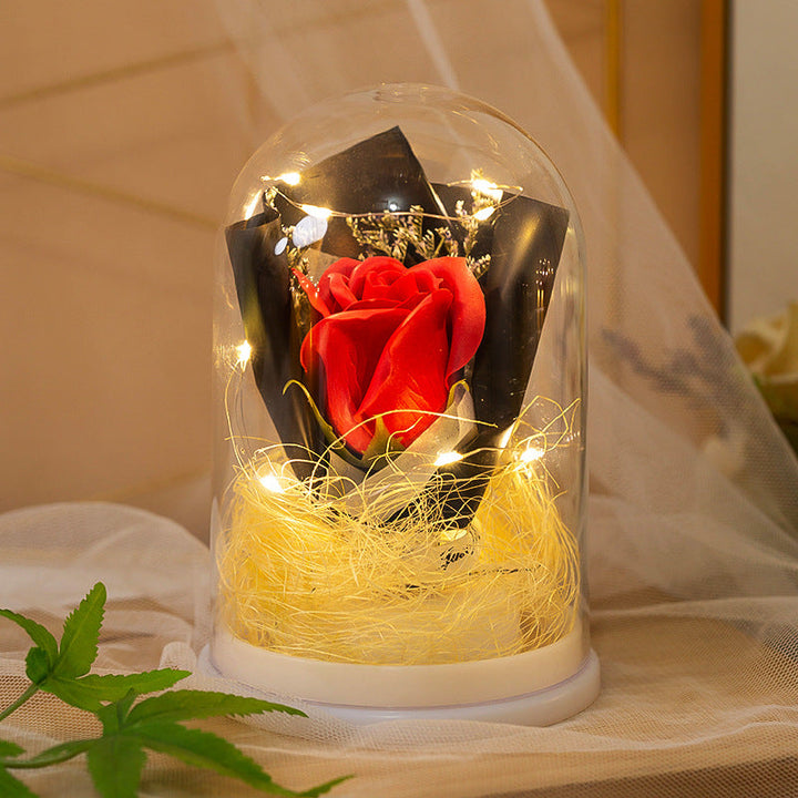 Decorative glass ball with LED lighting