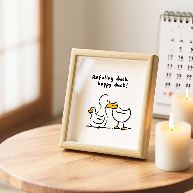 Playful Duck Illustration Picture Frame