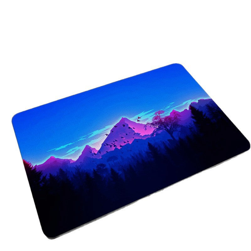 Scenic Mountain Landscape Bath Mat