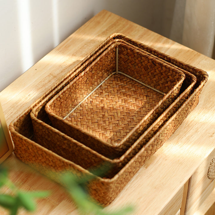 Handwoven Bamboo Storage Tray