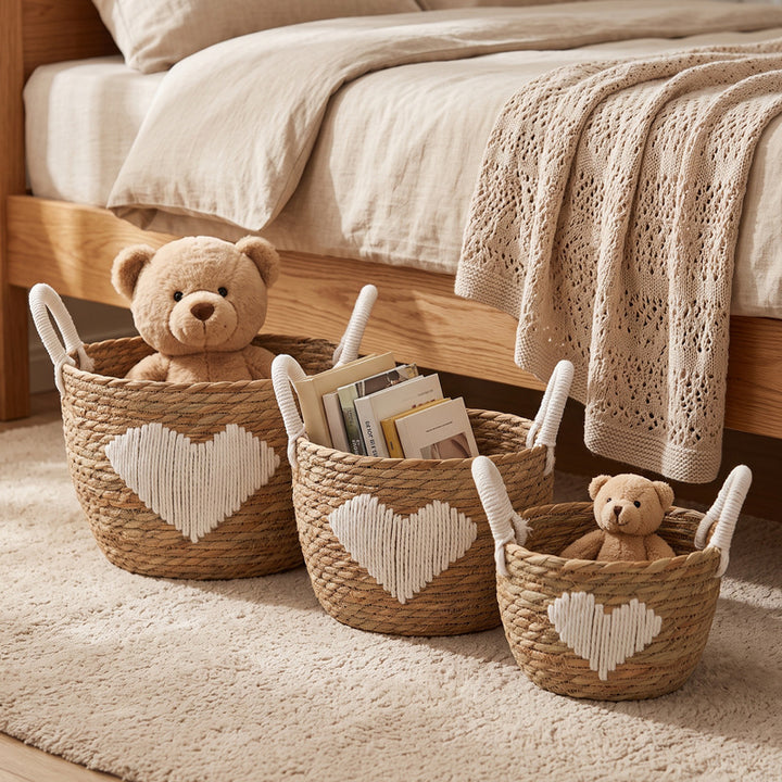Braided storage basket