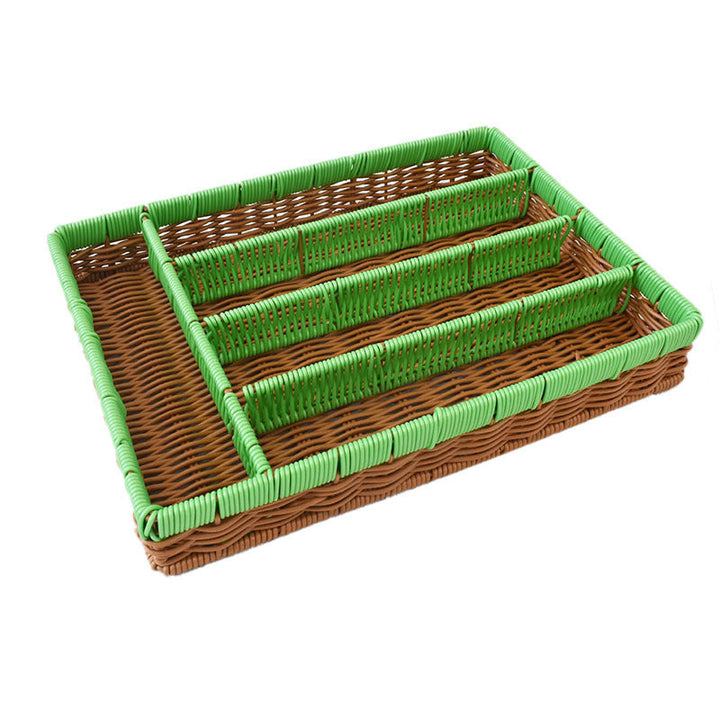 Stylish Multi-Compartment Woven Storage Organizer
