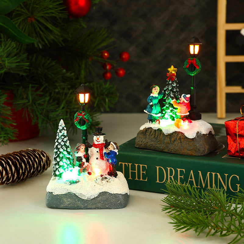 Nostalgic Christmas village scene