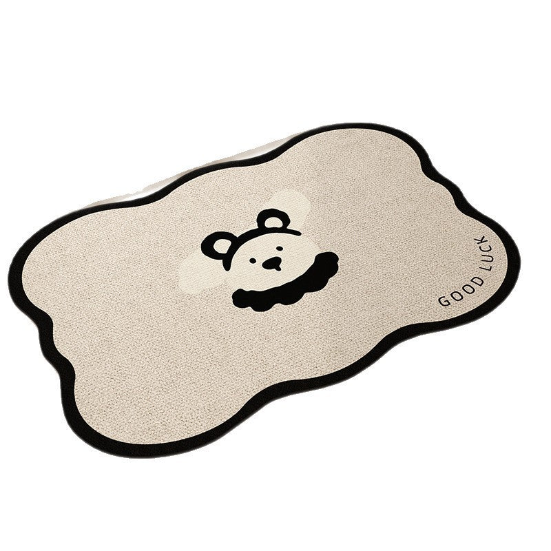 Playful Pet-Themed Absorbent Mat