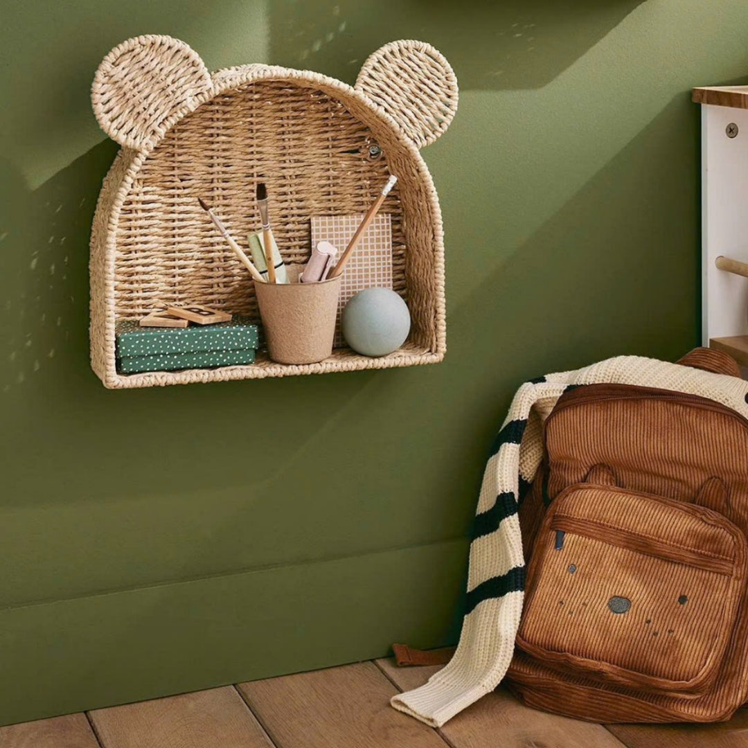 Playful storage basket with ears