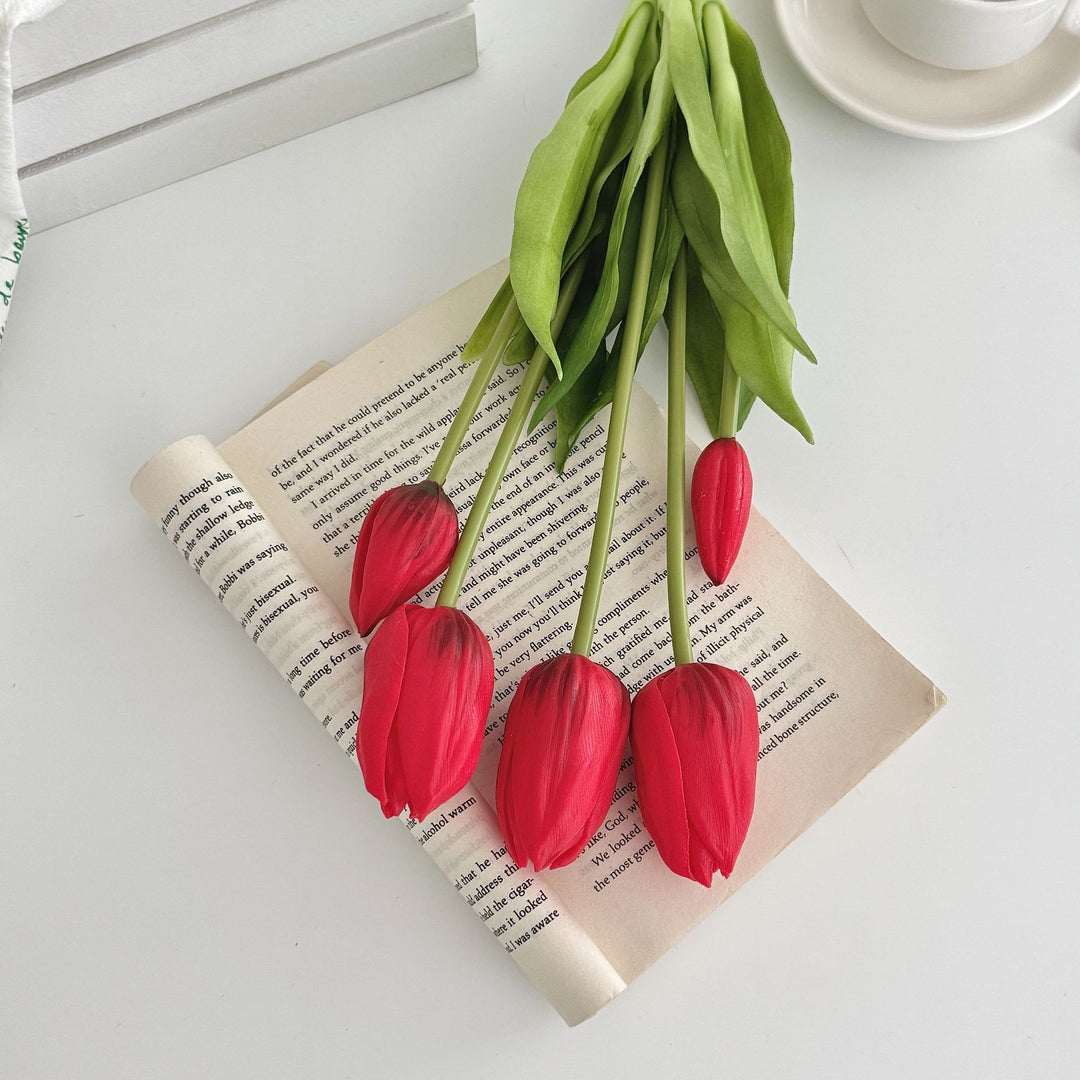 Realistic Tulip Floral Arrangement for Home Display