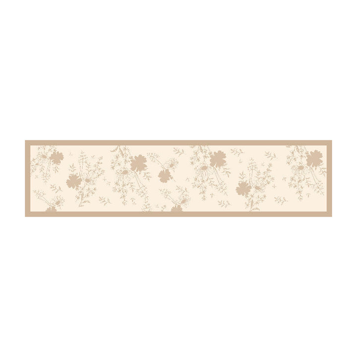 Decorative Stitched-Edge Linen-Blend Table Runner