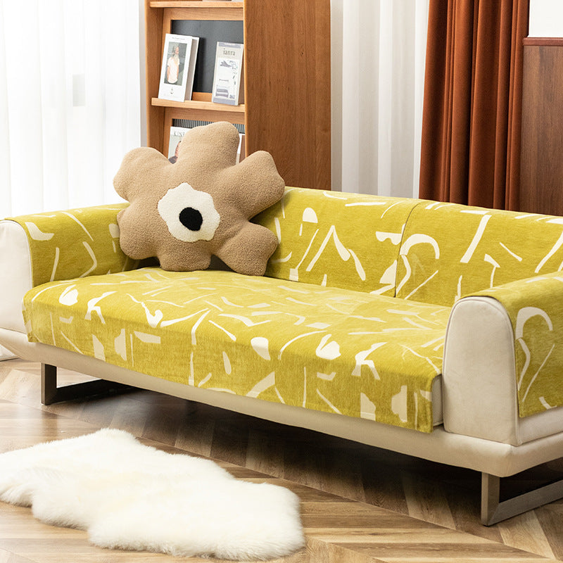 Sofa cover and throw blanket