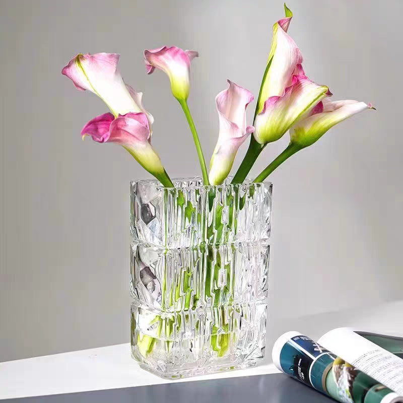 Decorative Textured Glass Container