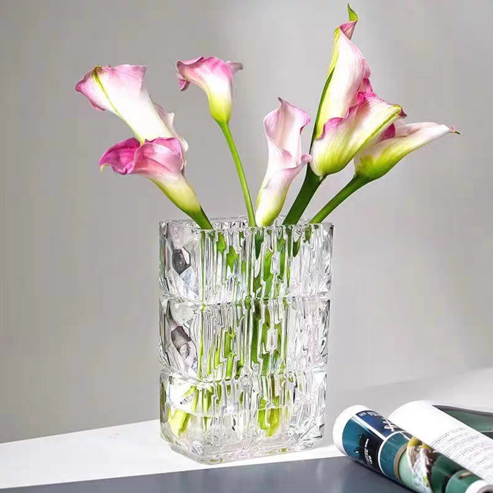 Decorative Textured Glass Container