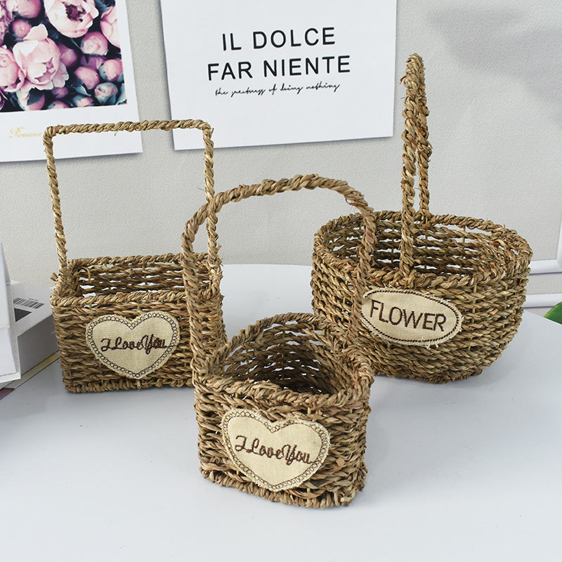 Handwoven Decorative Flower Basket