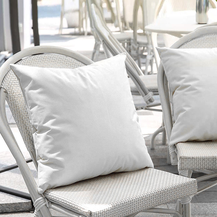 Outdoor Water-Resistant Square Throw Pillow Insert with Plush Polyester Fill