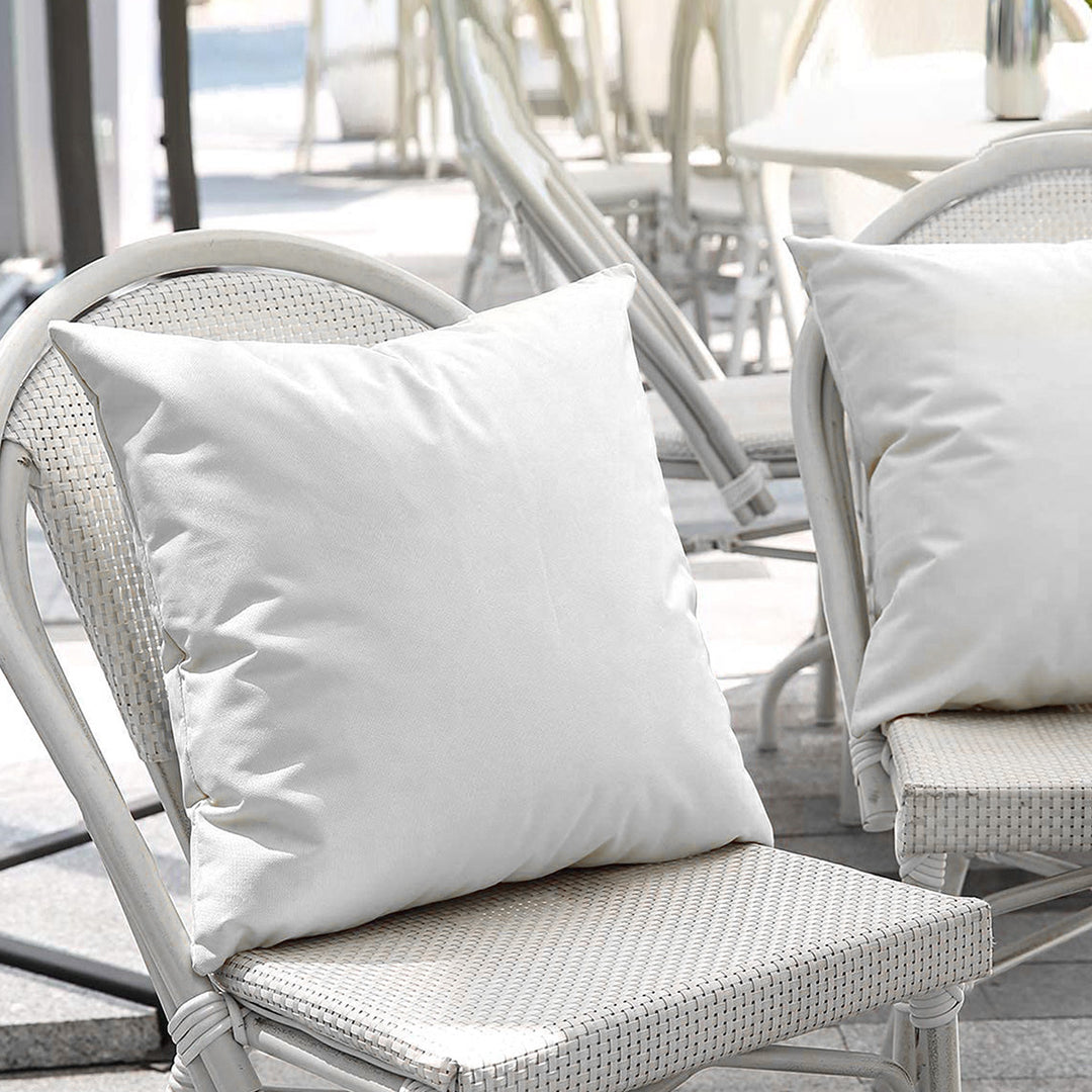 Square Water-Resistant Outdoor Patio Throw Pillow with Hidden Zipper