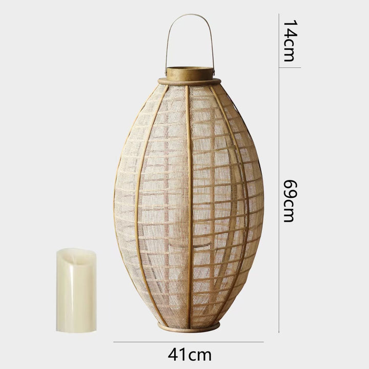 Handcrafted lantern made of natural materials
