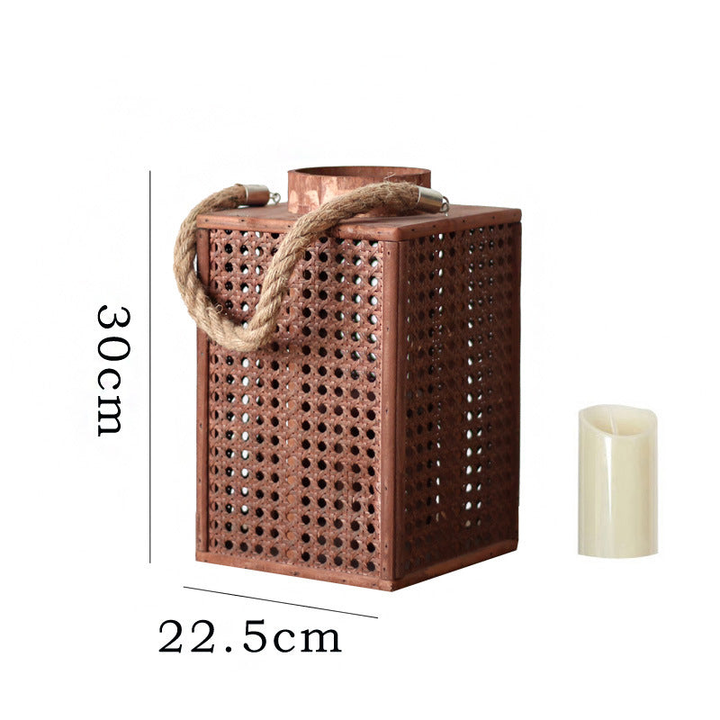 Decorative lantern holder made of natural material
