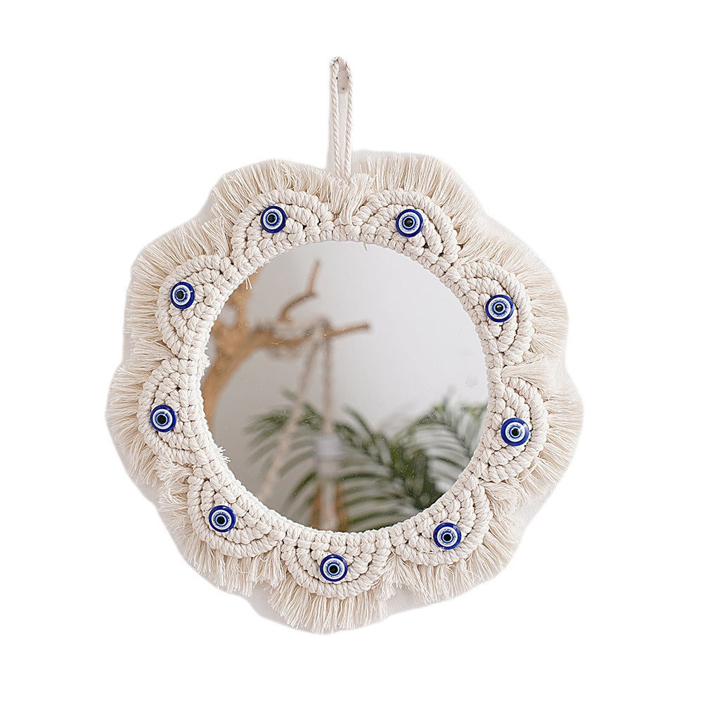 Macramé Decorative Round Mirror