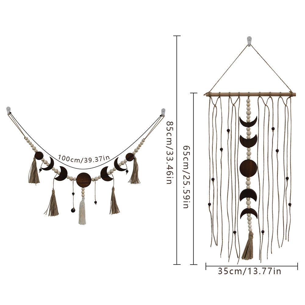 Macrame Wall Decor with Moon Motif