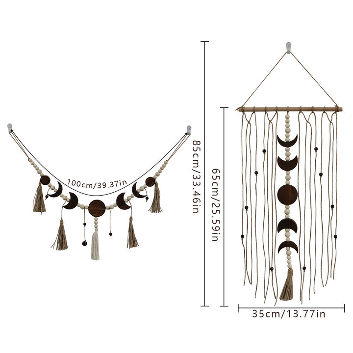 Macrame Wall Decor with Moon Motif